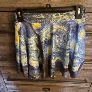 Starry Night- Van Gogh mini skirt